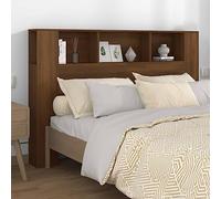 FIRBNUS Tête de Lit à Bibliothèque Chêne Marron 160x18,5x104,5 cm Bois d'ingénierie avec Surface Lisse Armoire de Tête de Lit Tendance Rangement Supplémentaire Décoration Maison Intérieure