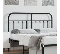 FIRBNUS Tête de Lit Métal 156x3x100 cm Noir Largeur de Matelas Appropriée 150 cm Meuble de Chambre à Coucher Pieds Robustes et Stables Décoration Intérieure Design Elégant et Classique