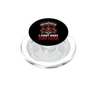 Fire and Rescue I Fight What You Fear Brave Firefighter PopSockets PopGrip pour MagSafe