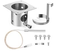 Fire Burn Pot et Hot Rod Ignitor Pièces de rechange pour Traeger et Pit Boss, Kit de pot de combustion pour barbecues Z, pot de feu en acier inoxydable avec vis de tige chaude, pot de brûleur avec vis
