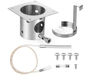 Fire Burn Pot et Hot Rod Ignitor Pièces de rechange pour Traeger et Pit Boss, Kit de pot de combustion pour barbecues Z, pot de feu en acier inoxydable avec vis de tige chaude, pot de brûleur avec vis