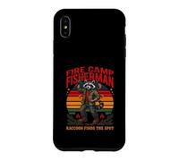 Fire Camp Fisherman Raton Laveur Trouve l'endroit pour Le Camping Coque pour iPhone XS Max