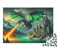 Fire Dragon 1000 Pièces Réutilisable pour Adultes Jigsaw Puzzle Intéressant Jeu de Famille 38x26cm/1000 Piece Qualité Supérieure Durable