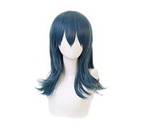Fire Emblem Threehouses Cosplay perruque Byleth bleu droit cheveux longs Halloween Anime Costume jeu de rôle perruques KUQX7130