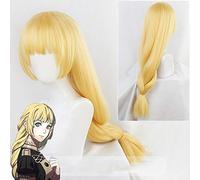Fire Emblem Threehouses Ingrid Cosplay perruque dorée longue tresse fibre résistante à la chaleur cheveux Halloween Costume jeu de rôle perruques
