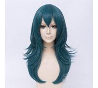 Fire Emblem ThreeHouses Perruque Byleth Long Bleu Droite Moyen Long Court Cosplay Cheveux Halloween Jeu de Rôle A