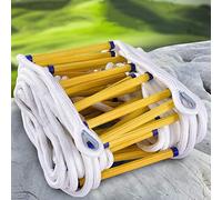 Fire Escape Ladder - Emergency Safety Rope with Hooks, Flame Retardant Soft Ladder for Kids & Adults, Quick Window & Balcony Rescue, Easy to Use, Durable & Reliable (Yellow 5m)