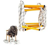 Fire Escape Ladder, Heavy-Duty Rope Ladder, 420KG Capacity, Ideal for Balcony Safety, Emergency Exit, Easy to Use, Portable Safety Ladder for Home and Office (One Color 10m)