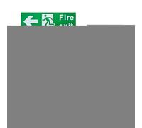 Fire Exit Sign, Safety Sticker Decal, Fade-Resistant Label, High Visibility Design, Easy Application, 7 Pack, Industrial, Outdoor, Business, Home, Public Areas and More