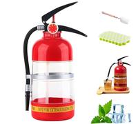 Fire Extinguisher Beer Dispenser, Hand-Operated Tap System Made of Quality Acrylic, 1.5/3L Capacity, Red - Ideal for Parties, Football Nights & Camping (1Pcs Red, 1.5, Litres)