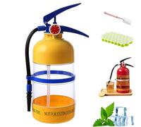Fire Extinguisher Beer Dispenser, Hand-Operated Tap System Made of Quality Acrylic, 1.5/3L Capacity, Red - Ideal for Parties, Football Nights & Camping (1Pcs Yellow, 3, Litres)