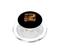 Fire Grilled Vintage Hot Dog Maître du Grill Cadeau PopSockets PopGrip pour MagSafe