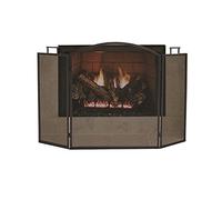 Fire Guard Écran de cheminée à panneau en arc noir avec porte, cadre en fer avec maille métallique, pour feu ouvert/feux à gaz, protection contre les étincelles pour bébé, facile à ranger (couleur :