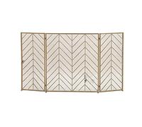 Fire Guard Écran de cheminée décoratif doré de 31 pouces de haut avec motif à chevrons, pare-feu de style moderne, écran de cheminée doré pour décoration de salon, 51x31 pouces (couleur : or, taille