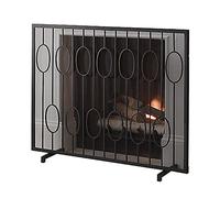 Fire Guard Écran de cheminée en maille de fer forgé fabriqué à la main à panneau unique de 37 x 29 pouces, grille de protection contre les étincelles pour le salon, la décoration de la chambre à