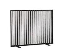 Fire Guard Écran de cheminée en maille de fer forgé fabriqué à la main à panneau unique de 38 x 30 pouces, pare-étincelles pour salon, décoration de chambre à coucher avec finition antique, noir