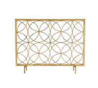 Fire Guard Porte de protection coupe-feu robuste en fer forgé, couverture en maille pour écran de cheminée en métal de 30,7 pouces, couverture de protection contre les étincelles pour clôture de