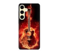 Fire Guitar Burn Etui Coque Housse pour Samsung Galaxy S24 FE