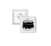 Fire Happy Fear Halloween PBT Keycaps pour clavier mécanique Blanc OEM sans marquage R4 multicolore