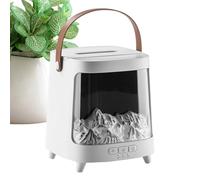 Fire Humidifier, 7 Color Flame Light, Ultra Quiet 200ml Aromatherapy Machine, Smart Timer Function, Cool Mist Diffuser for Bedroom, Home, Offices, Desktop, Workplace, Relaxation