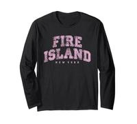 Fire Island New York Vintage Retro, ville américaine, État de New York Travel Manche Longue