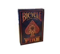 Bicycle "Fire" - Jeu De 56 Cartes Toilées Plastifiées - Format Poker - 2 Index Standard