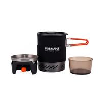 Fire-Maple "X1" Réchaud de Camping Gaz Portable - Brûleur à Jet Compact pour Trekking, Randonnée, Backpacking, Bushcraft, Pêche & Chasse - Équipement de Camping Léger Noir