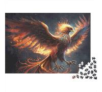 Fire Phoenix Bird Colourful Fiery Phoenix Bird 1000 Pcs Adult Jigsaws Beautiful Decoration Puzzle Brain Development 70x50cm/1000pcs