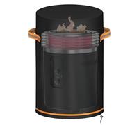 Fire Pit Column Cover - Heavy Duty Adjustable Round Outdoor Furniture Protector | Patio Cylinder Fire Pit Cover | for Yard Balcony Lawn Porch Home