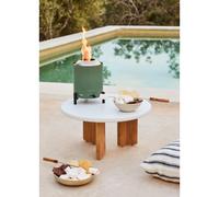 FIRE PIT COMPACT - Brasero De Table 1,5 KW Extérieur À Pellets Sans Fumée Sauge