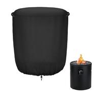 Fire Pit Cover, Fade Resistant Round Shield, 24x27 inches Patio Column Blanket, Weatherproof Insulated Protection for Heater Propane Grill Mantel Garden Lawn Deck Backyard Use