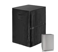 Fire Pit Cover - Fireplace Protective Cover, Anti-UV 420D Oxford Fabric, Waterproof Outdoor with 2 Handles, Anti-Wind PVC Coating, Durable Square 21x21x34 Inch Full Coverage, Weather-Resistant