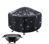 Fire Pit Cover Heavy Duty Oxford Fabric - Patio Outdoor Fireplace Shield