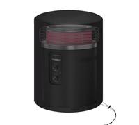 Fire Pit Cover - Outdoor Round Grill with Drawstring, Snug Fit Oxford Fabric 210D 420D, Waterproof Dustproof Leaf Protection | Black Heavy Duty for Garden Backyard Patio Camping Bonfire