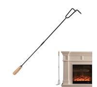 Fire Pit Poker pour Fire Pit Outdoor, Fire Pit Poker - Attiseur de brasier résistant - Cintre de cheminée de 33 pouces avec poignée en bois, tisonnier long pour feu de camp, outils pour brasiers