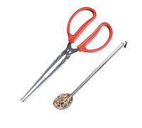 Fire Pit Tongs - Pinces À Feu En Acier Inoxydable 29 Cm Avec Pelle Longue 26 Cm - Outils Résistants Pour Barbecue, Brasero, Cheminée, Camping Et Gestion De Charbon - Accessoires Cheminée