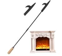 Fire Poker 33 Long Iron Fire Pit Poker Fireaux de cheminée Heavy Duty Protable pour Pit Outdoor Indoor Classic Stick for Camping Wood Stove Patio Firs