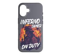 Fire Rescue Inferno Tamer on Duty Citation Wildland Firefighter Coque pour iPhone 16