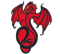 Fire respiration Flying Dragon Rouge fer à repasser coudre sur brodé Patch