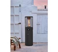 CREATE Chauffage extérieur Fire Round Heater Gaz 8kW Flamme réglable Sécurité anti-basculement Noir