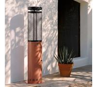 FIRE ROUND PELLET HEATER - Poêle D’extérieur À Pellets 17,5 KW Sans Fumée Terracotta. Basse Consommation