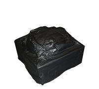 Fire Sense Housse carrée en vinyle pour brasero d'extérieur | 96,5 x 96,5 cm | Robuste et doublé de feutre de calibre 10 | Imperméable | Résistant aux intempéries | Avec fermeture éclair et attaches en tissu | Idéal pour le gaz, le propane
