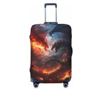 Fire Sky Dragon Housses de bagage de voyage élastiques 45,7 à 81,3 cm, noir, S