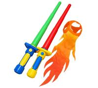 Fire Strike Jeu de Lancer avec épées et Balle, kit de Jeu d'extérieur pour | 2 épées extensibles avec balle de lancement pour un plaisir de jeu riche en action - Favorise la réaction
