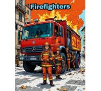 Fire Truck Coloring Book: Big Red Engine and Firefighter Adventures for Kids