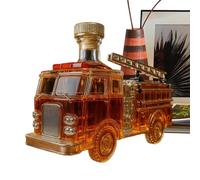 Fire Truck Whiskey Decanter 300ml Glass Novelty Bar Bottle For Home