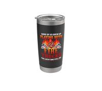 Fire Trucks Firefighter Funny Fireman Proud Firefighters Gobelet isotherme en acier inoxydable double paroi