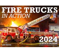 Fire Trucks in Action 2024: 16-Month Calendar: September 2023 to December 2024