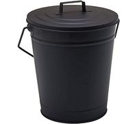 Home Discount® Seau à Cendres de Charbon Bois de Transport Support avec Couvercle, Noir