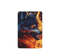 Fire Wolf Lot de 4 désodorisants pour voiture Motif drapeau américain